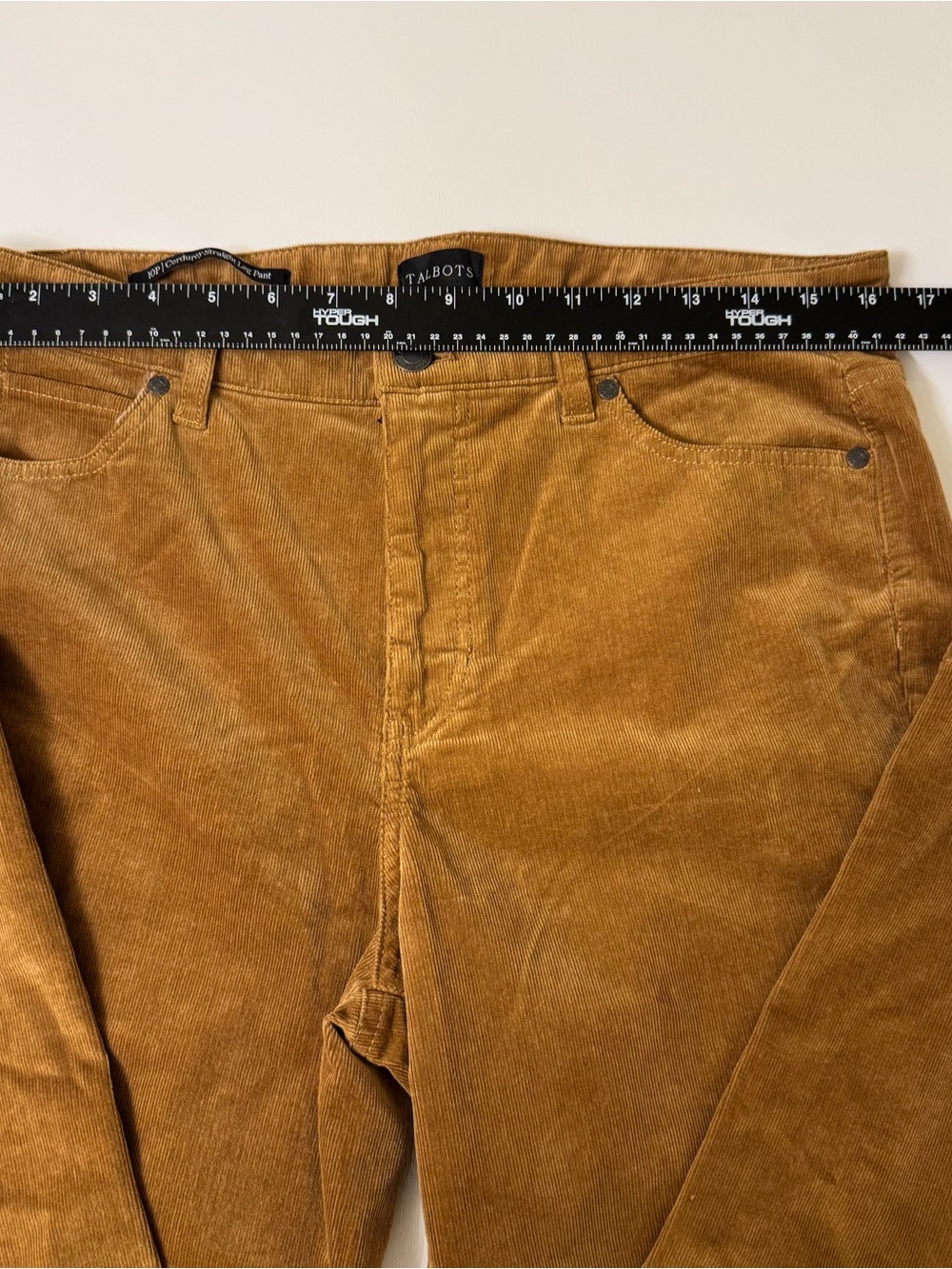 Talbots Womens Jeans Brown Corduroy Straight Leg Pant Cotton Blend Size 10p - Picture 5 of 6